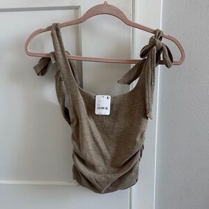 Free People Tan Sleeveless Tank Top